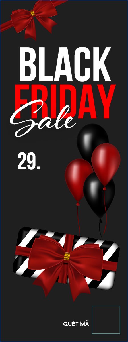 Mẫu Standee Black Friday, sự kiện, event, chương trình, sale, thứ 6 đen tối — LayerPic