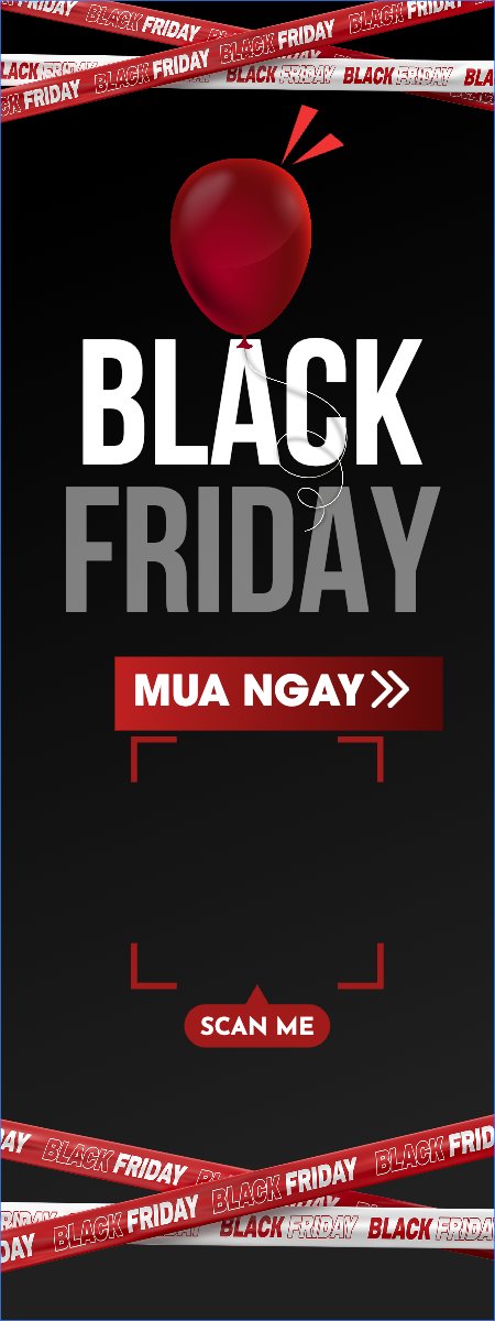 Mẫu Standee Black Friday, sự kiện, event, chương trình, sale, thứ 6 đen tối — LayerPic