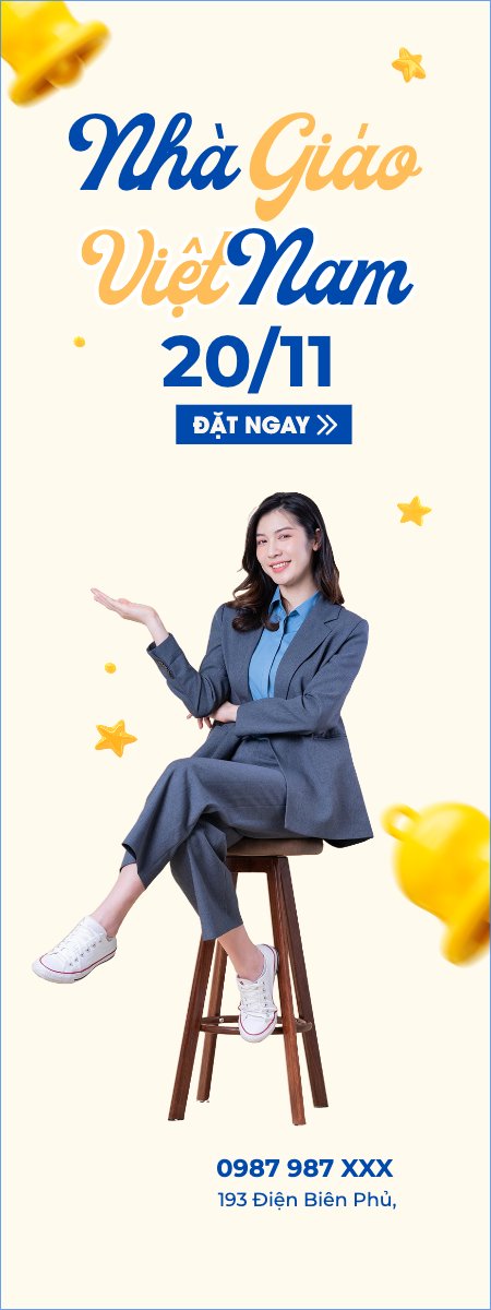 Mẫu Standee Ngày nhà giáo, 20/11, Teacher's day, sự kiện, event, giáo dục, education, school, trường học — LayerPic