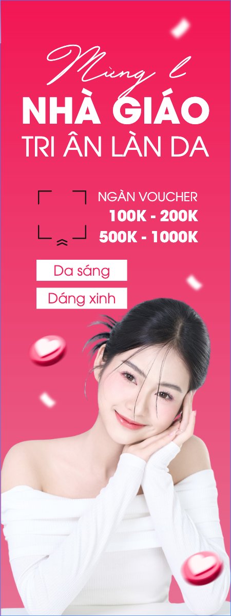 Mẫu Standee Ngày nhà giáo, 20/11, Teacher's day, sự kiện, event, spa, beauty, làm đẹp, thẩm mỹ — LayerPic