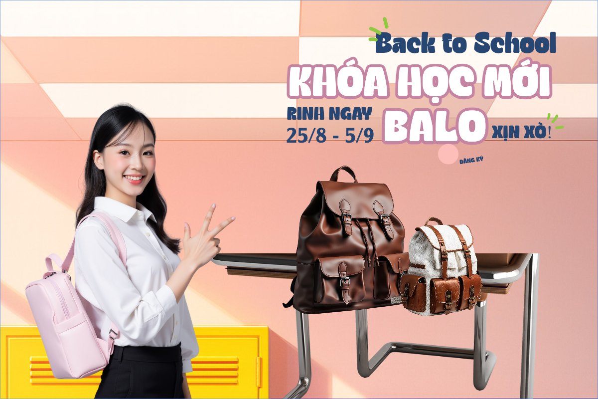 Mẫu Banner - Băng rôn Tựu trường, đến trường, nhập học, back to school, giáo dục, education, school, trường học, hiện đại, modern — LayerPic