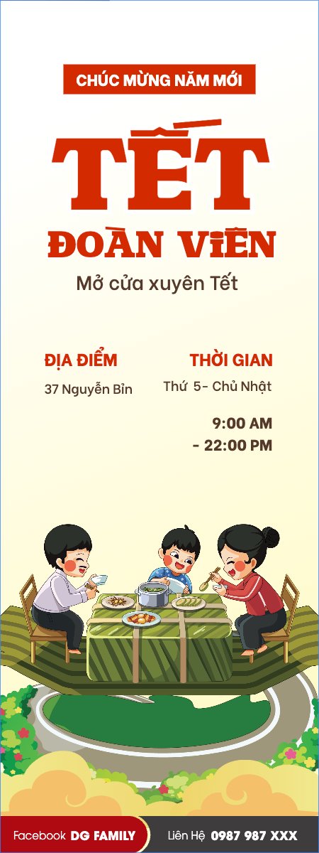Mẫu Standee Đồ ăn, food, thực phẩm, ẩm thực, món ăn, F&B, nhà hàng, thức ăn, Tết, Xuân — LayerPic