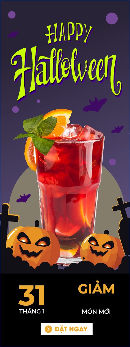 Mẫu Standee Halloween, Nước uống, juice, giải khát, F&B, drink — LayerPic