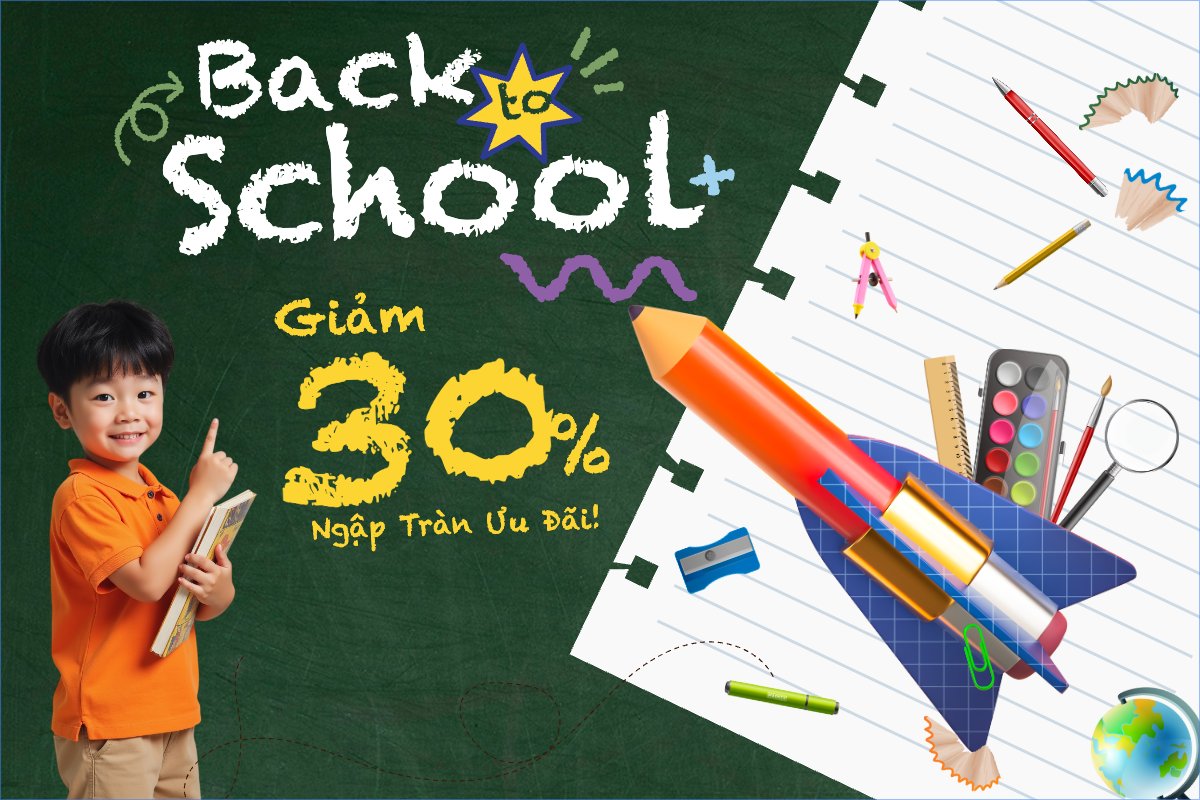 Mẫu Banner - Băng rôn Tựu trường, đến trường, nhập học, giáo dục, education, school, trường học, hiện đại, modern — LayerPic