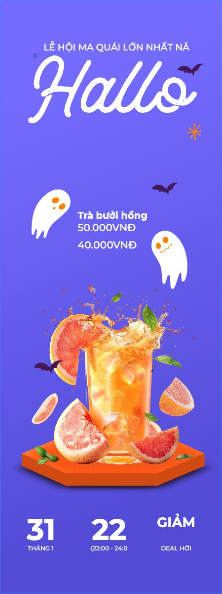 Halloween, nước uống, juice, giải khát, F&B, drink