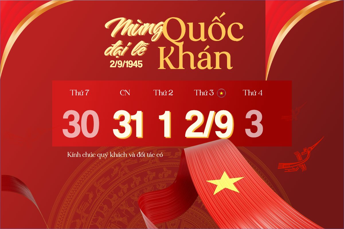 Mẫu Banner - Băng rôn 2/9, Quốc Khánh, lễ hội, thông báo, lịch nghỉ, Việt Nam, sự kiện, event, hiện đại, modern — LayerPic