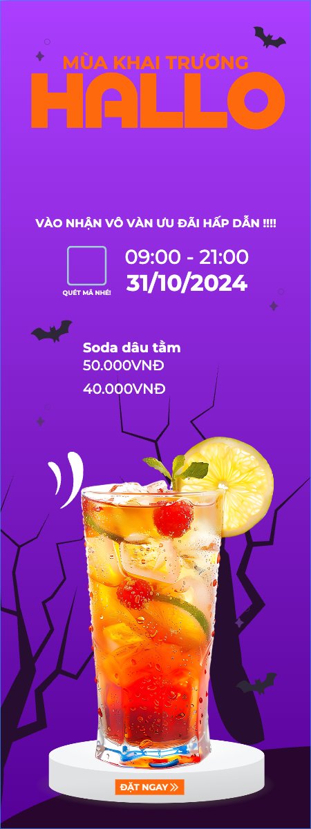 Mẫu Standee Halloween, nước uống, juice, giải khát, F&B, drink — LayerPic