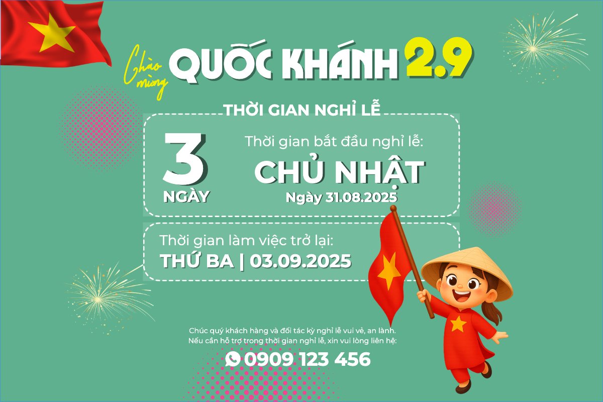2/9, Quốc Khánh, lễ hội, thông báo, lịch nghỉ, Việt Nam, sự kiện, dễ thương, cute, chibi, hoạt hình, cartoon