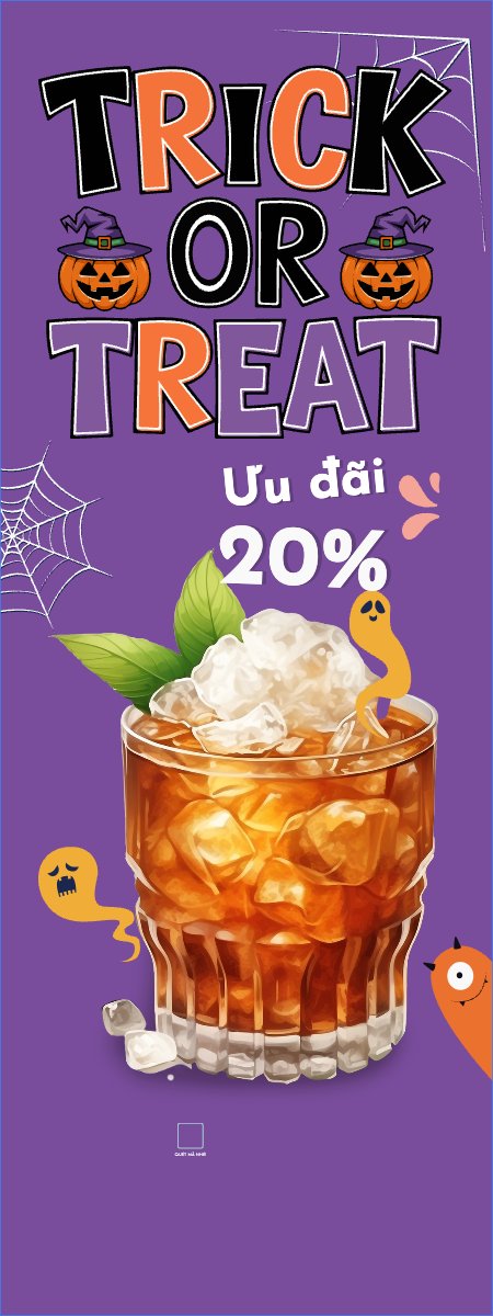 Mẫu Standee Halloween, Nước uống, juice, giải khát, F&B, drink — LayerPic