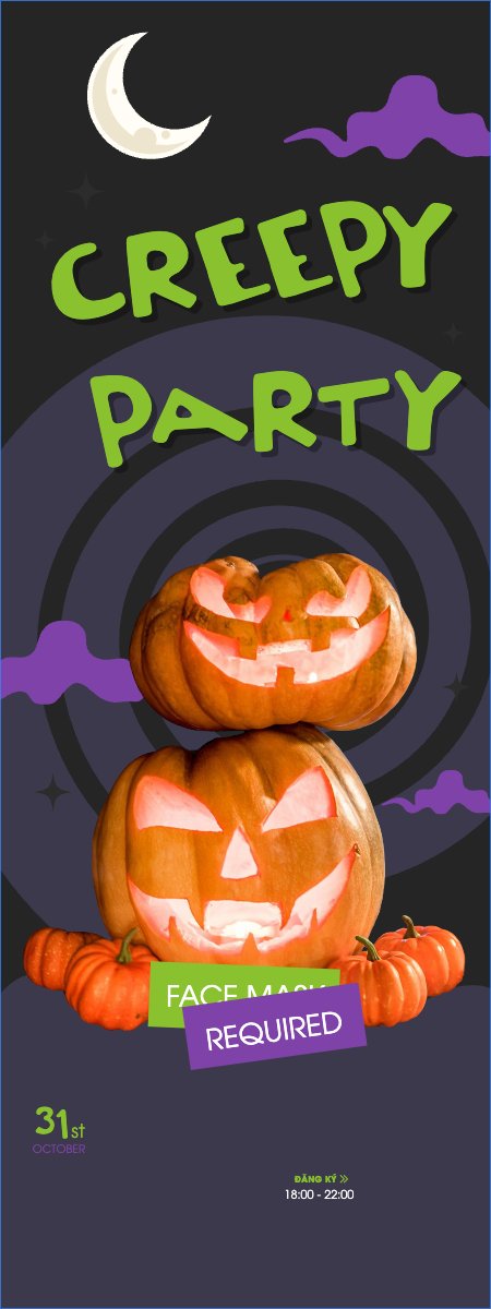 Mẫu Standee Halloween, sự kiện, event, chương trình, sale, giải trí, entertainment — LayerPic