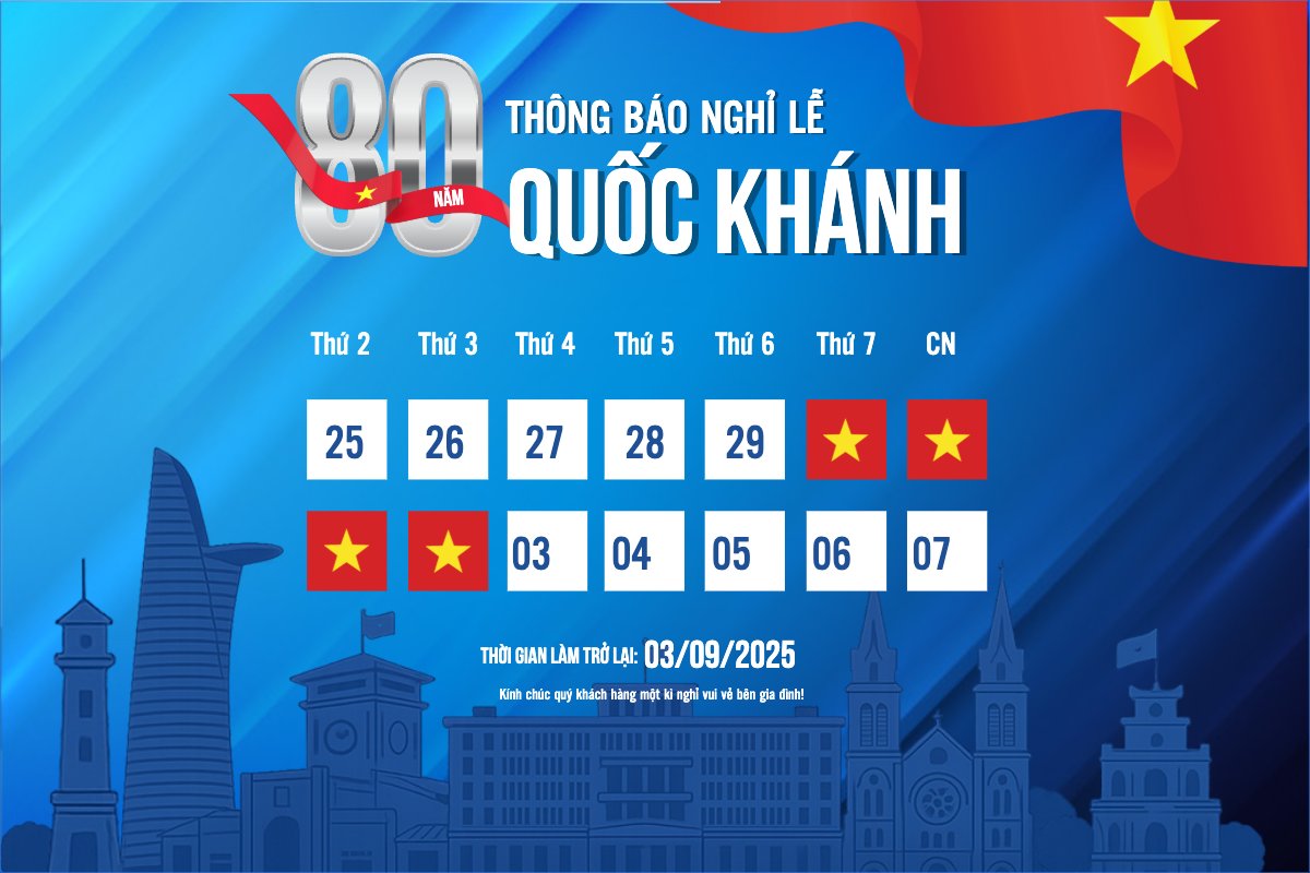 Mẫu Banner - Băng rôn 2/9, Quốc Khánh, lễ hội, thông báo, lịch nghỉ, Việt Nam, sự kiện, event, hiện đại, modern — LayerPic