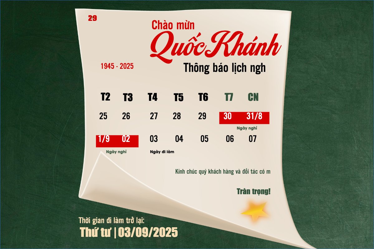 Mẫu Banner - Băng rôn 2/9, Quốc Khánh, lễ hội, thông báo, lịch nghỉ, Việt Nam, sự kiện, event, hiện đại, modern — LayerPic
