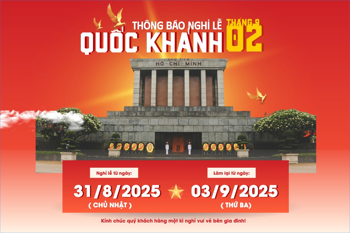 Mẫu Banner - Băng rôn 2/9, Quốc Khánh, lễ hội, thông báo, lịch nghỉ, Việt Nam, sự kiện, event, hiện đại, modern — LayerPic