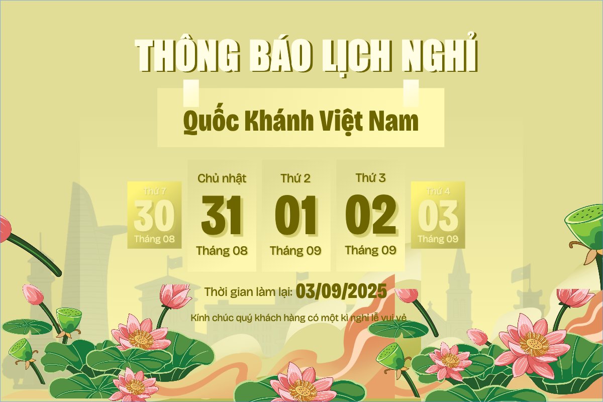 Mẫu Banner - Băng rôn 2/9, Quốc Khánh, lễ hội, thông báo, lịch nghỉ, Việt Nam, sự kiện, event, hiện đại, modern — LayerPic