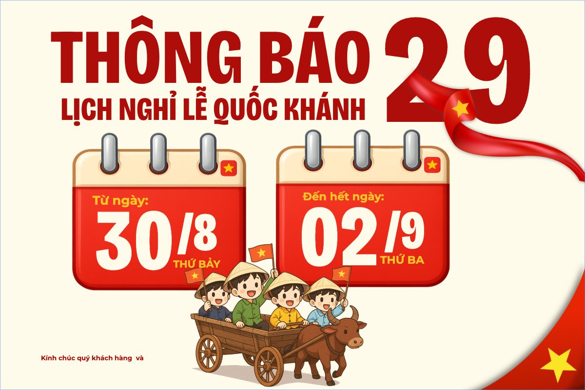 Mẫu Banner - Băng rôn 2/9, Quốc Khánh, lễ hội, thông báo, lịch nghỉ, Việt Nam, sự kiện, dễ thương, cute, chibi, hoạt hình, cartoon — LayerPic