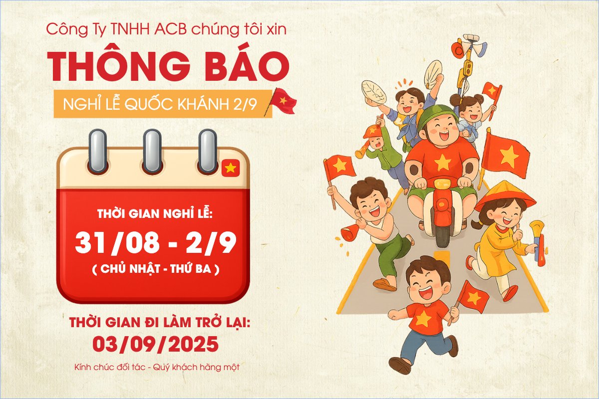 Mẫu Banner - Băng rôn 2/9, Quốc Khánh, lễ hội, thông báo, lịch nghỉ, Việt Nam, sự kiện, dễ thương, cute, chibi, hoạt hình, cartoon — LayerPic
