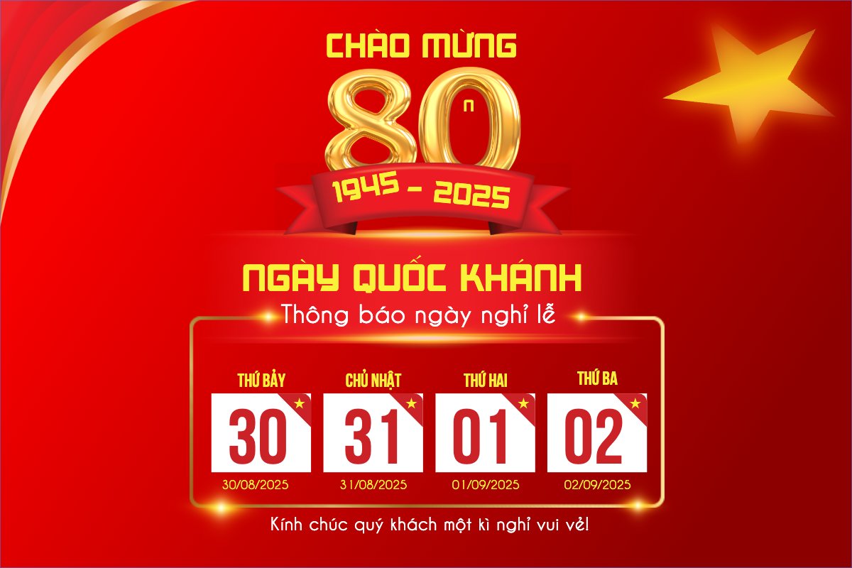 Mẫu Banner - Băng rôn 2/9, Quốc Khánh, lễ hội, thông báo, lịch nghỉ, Việt Nam, sự kiện, event, hiện đại, modern — LayerPic