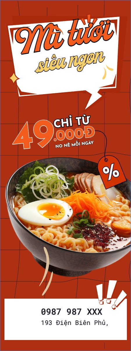 Mẫu Standee Đồ ăn, food, thực phẩm, ẩm thực, món ăn, F&B, nhà hàng, thức ăn — LayerPic