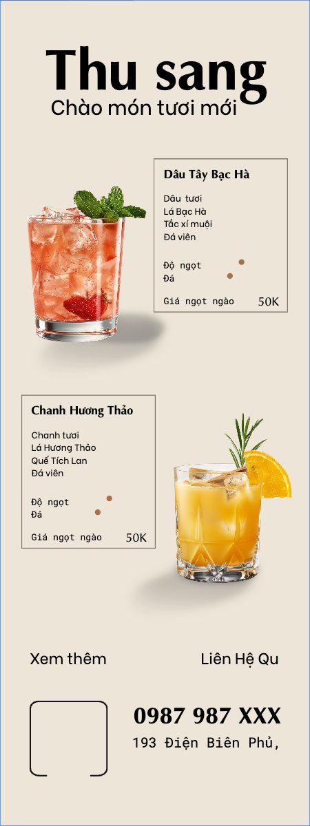 Nước uống, juice, giải khát, F&B, drink, trà, tea