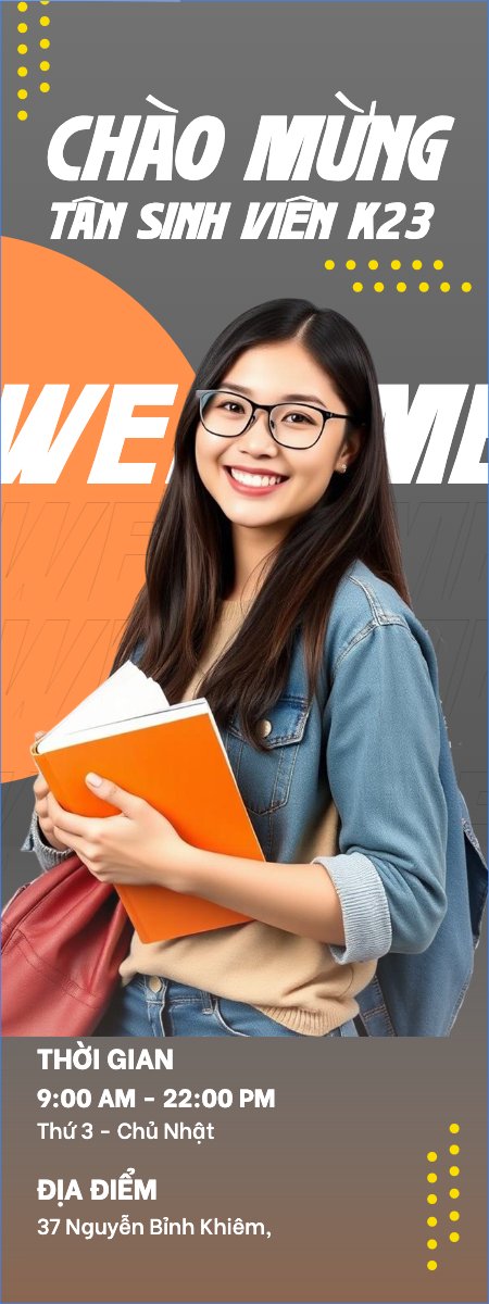 Mẫu Standee Giáo dục, education, school, trường học — LayerPic