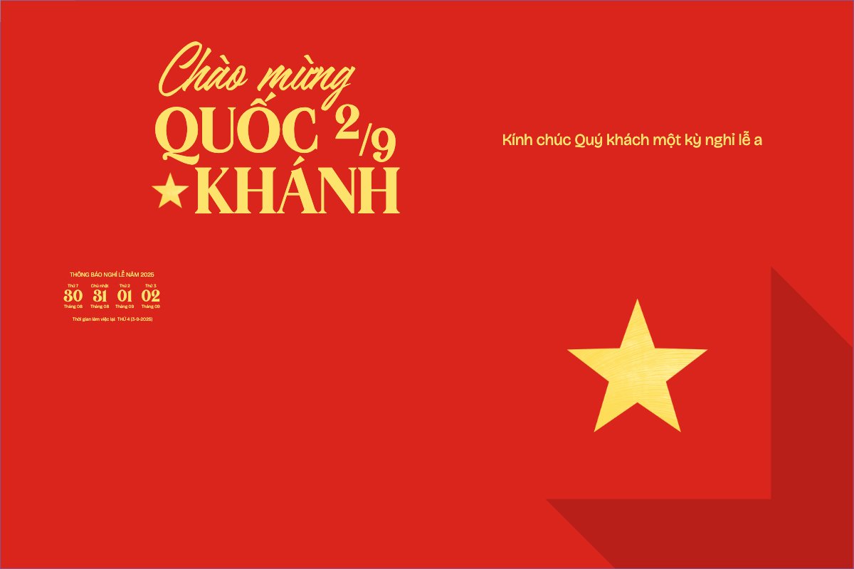 Mẫu Banner - Băng rôn 2/9, Quốc Khánh, lễ hội, thông báo, lịch nghỉ, Việt Nam, sự kiện, event, hiện đại, modern — LayerPic