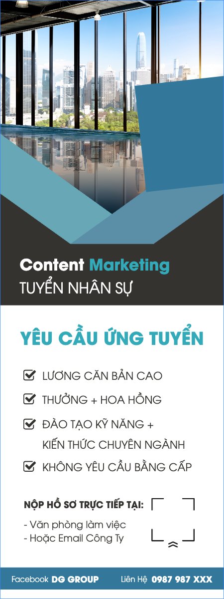 Mẫu Standee Văn phòng, office, tuyển dụng, giáo dục — LayerPic
