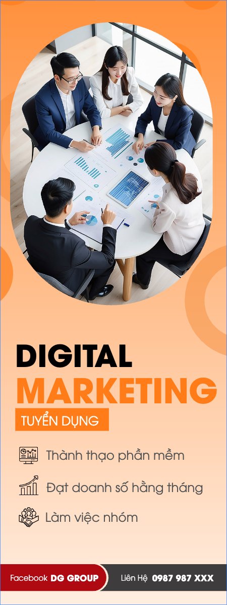 Mẫu Standee Văn phòng, office, tuyển dụng, giáo dục, thực tập — LayerPic