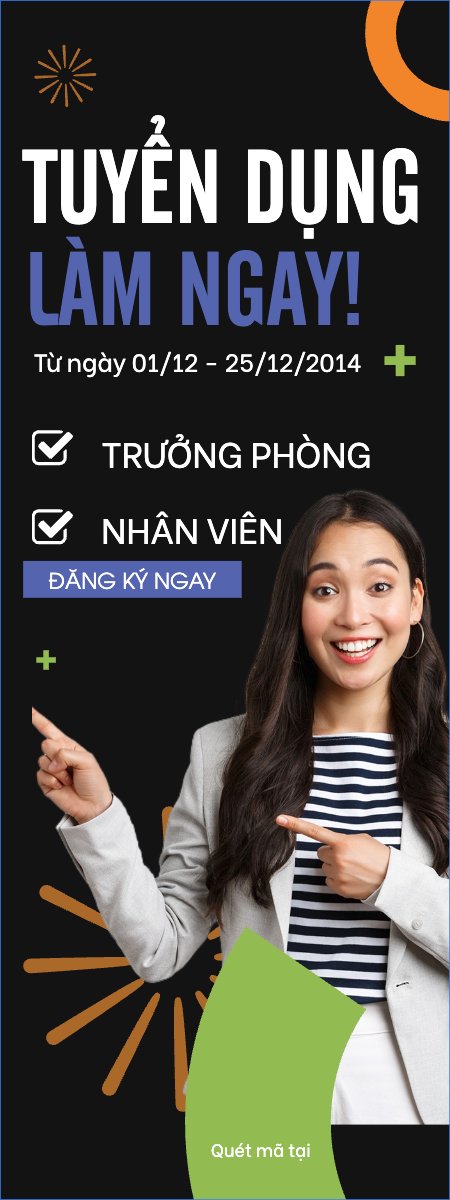 Mẫu Standee Văn phòng, office, tuyển dụng, giáo dục, thực tập — LayerPic