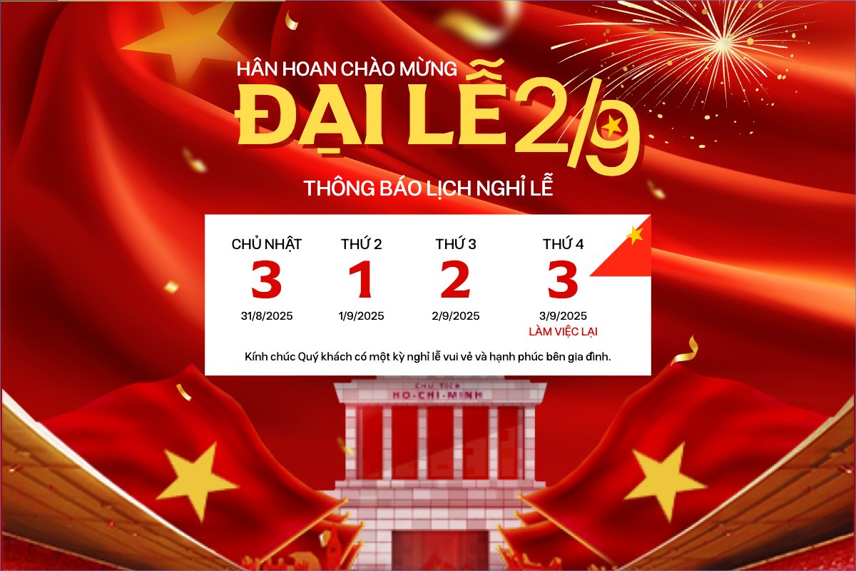 2/9, Quốc Khánh, lễ hội, thông báo, lịch nghỉ, Việt Nam, sự kiện, event, hiện đại, modern