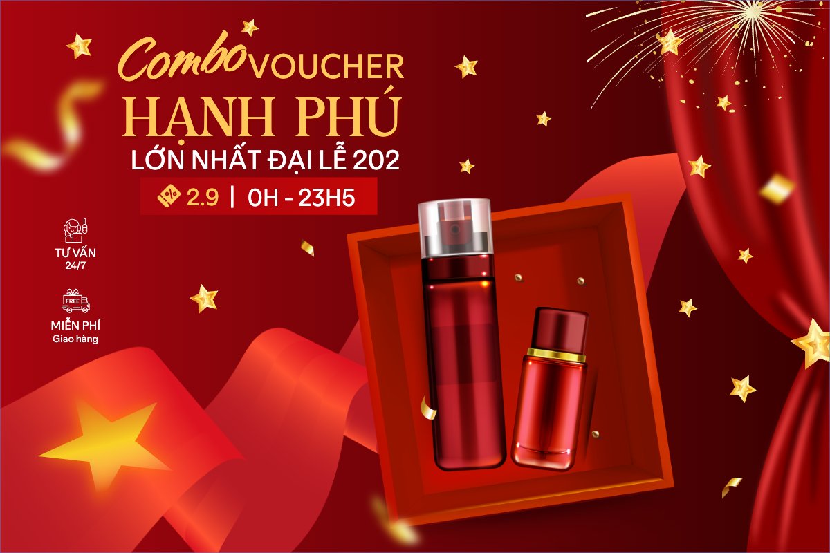 Mẫu Banner - Băng rôn 2/9, Quốc Khánh, lễ hội, Việt Nam, làm đẹp, spa, beauty, thẩm mỹ, skincare, hiện đại, modern — LayerPic