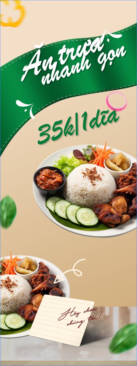 Mẫu Standee Đồ ăn, food, thực phẩm, ẩm thực, món ăn, F&B, thức ăn, cơm tấm,broken rice — LayerPic