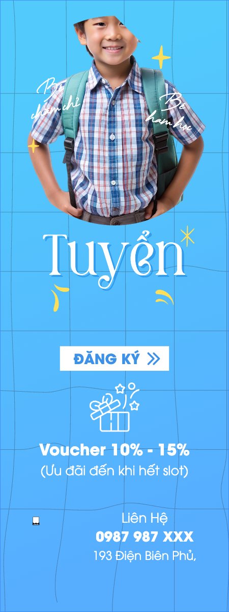 Mẫu Standee Giáo dục, education, school, trường học, sách, book — LayerPic