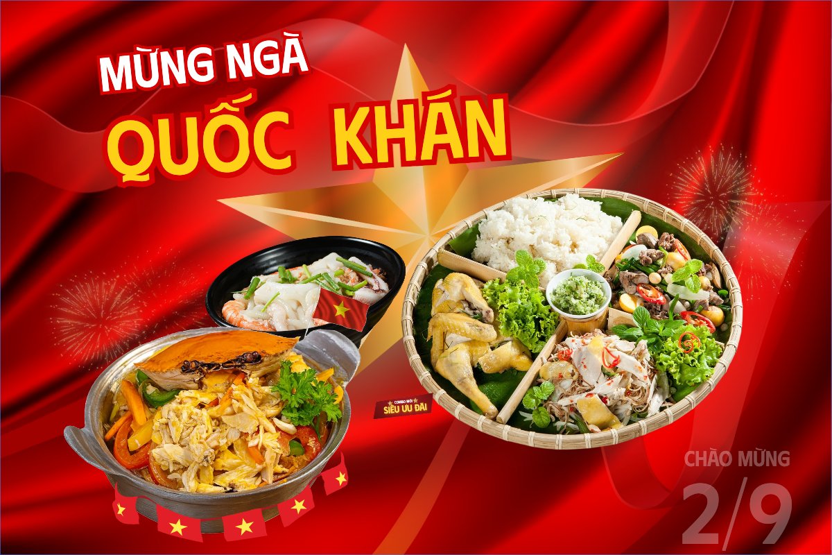 Mẫu Banner - Băng rôn 2/9, Quốc Khánh, lễ hội, Việt Nam, đồ ăn, food, thực phẩm, ẩm thực, món ăn, F&B, thức ăn, hiện đại, modern — LayerPic
