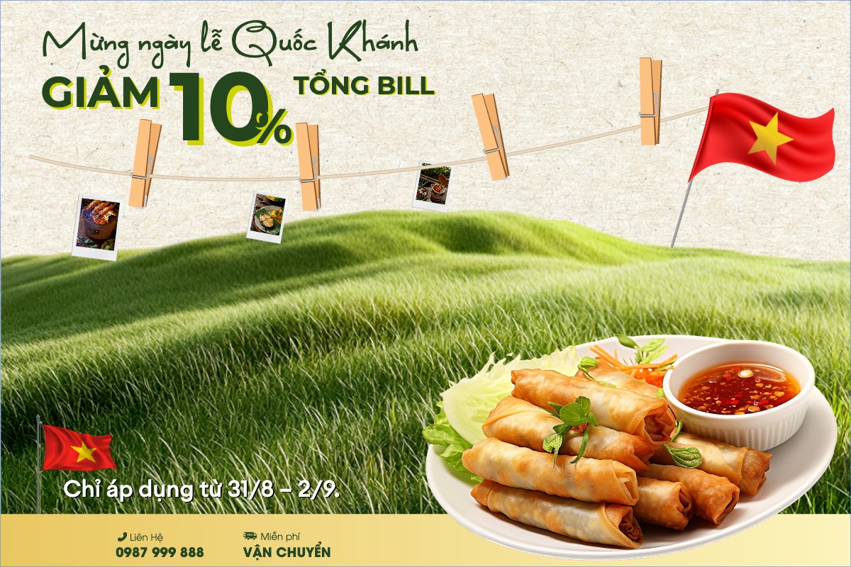 Mẫu Banner - Băng rôn 2/9, Quốc Khánh, lễ hội, Việt Nam, đồ ăn, food, thực phẩm, ẩm thực, món ăn, F&B, thức ăn, cổ điển, vintage, retro, classic — LayerPic