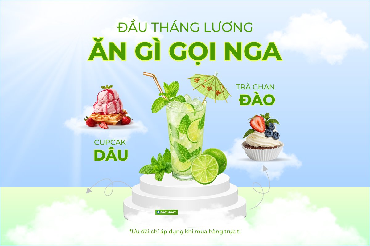 Mẫu Banner - Băng rôn Trà chanh, nước ép, bánh ngọt, cake, ẩm thực, nước uống, juice, giải khát, F&B, drink, hiện đại — LayerPic