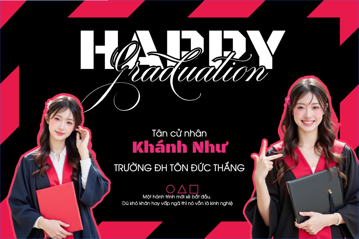 Mẫu Banner - Băng rôn Tốt nghiệp, kỉ yếu, Graduation, yearbook, giáo dục, education, squid game, hoạt hình, cartoon — LayerPic