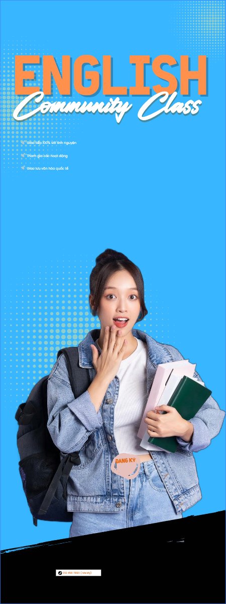 Mẫu Standee Giáo dục, education, school, trường học, english, tiếng anh — LayerPic
