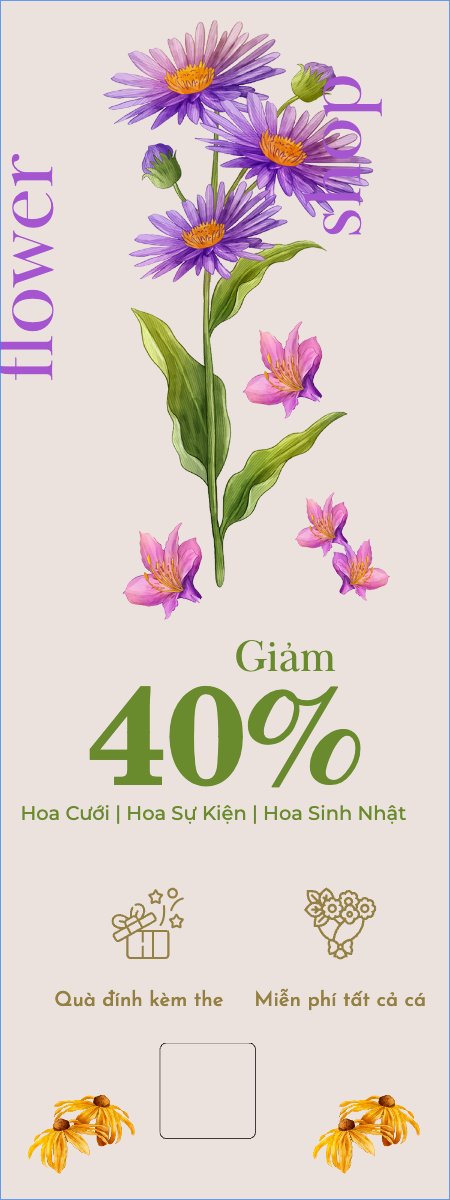 Mẫu Standee Nông sản, agricultural, farm, flower shop, cửa hàng hoa — LayerPic