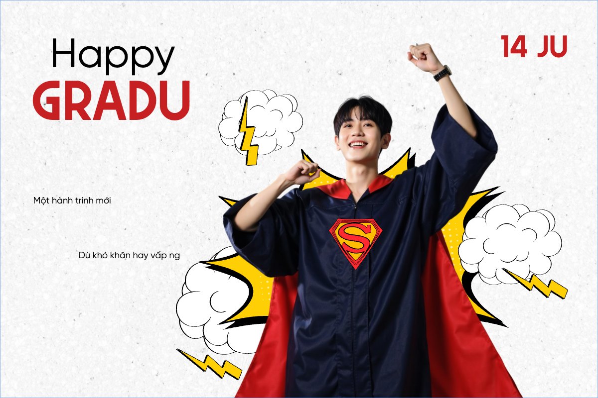 Mẫu Banner - Băng rôn Tốt nghiệp, kỉ yếu, Graduation, yearbook, sự kiện, event, giáo dục, education, superman — LayerPic