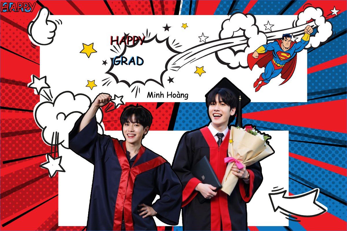 Mẫu Banner - Băng rôn Tốt nghiệp, kỉ yếu, Graduation, yearbook, sự kiện, event, giáo dục, education, superman — LayerPic