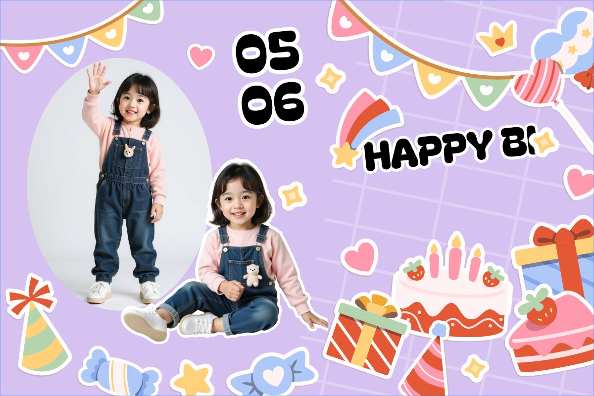 Mẫu Banner - Băng rôn Em bé, trẻ em, baby, kids, birthday, sinh nhật, kỉ niệm, sự kiện, event, giải trí, entertainment — LayerPic