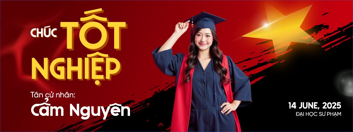 Mẫu Banner cầm tay Tốt nghiệp, kỉ yếu, Graduation, yearbook, sự kiện, event, giáo dục, education, Việt Nam — LayerPic