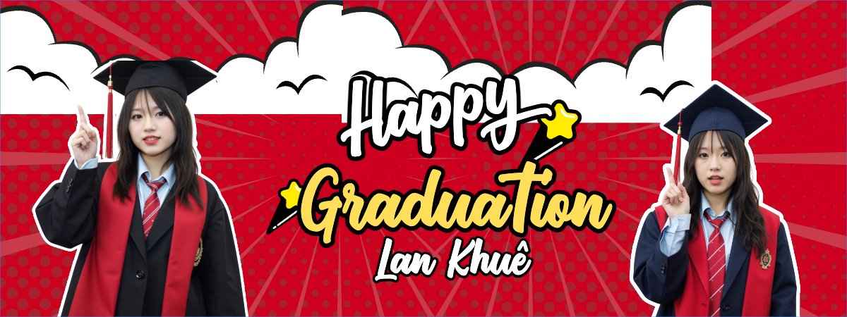 Mẫu Banner cầm tay Tốt nghiệp, kỉ yếu, Graduation, yearbook, sự kiện, event, giáo dục, education, Việt Nam — LayerPic