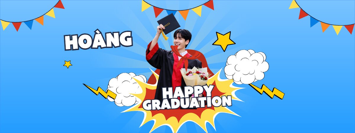 Mẫu Banner cầm tay Tốt nghiệp, kỉ yếu, Graduation, yearbook, sự kiện, event, giáo dục, education, superman — LayerPic