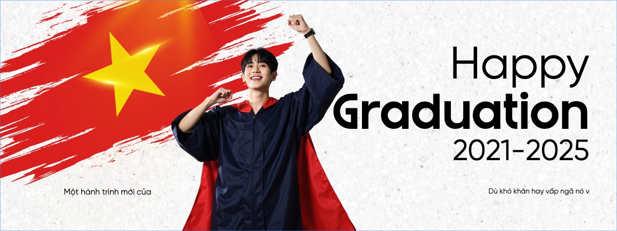 Mẫu Banner cầm tay Tốt nghiệp, kỉ yếu, Graduation, yearbook, sự kiện, event, giáo dục, education, Việt Nam — LayerPic