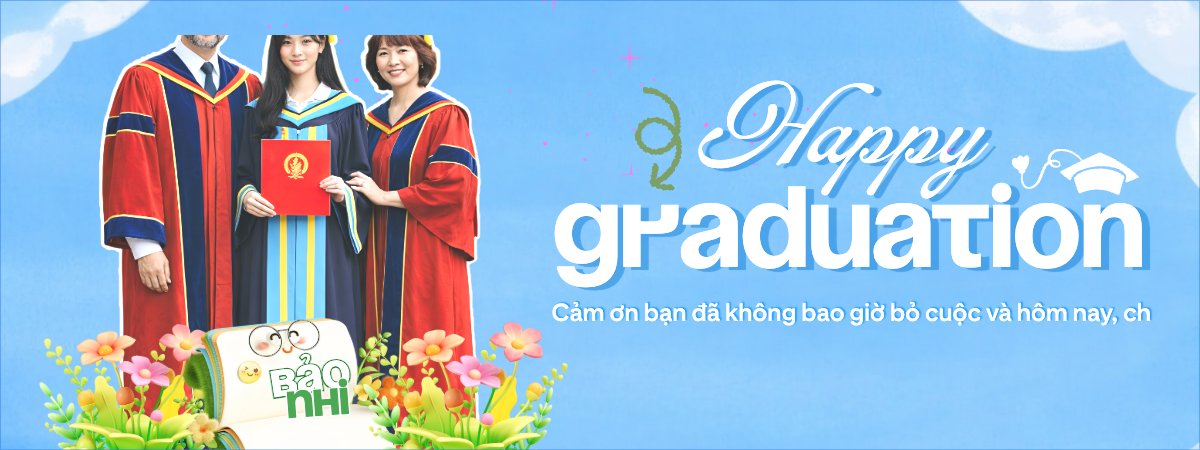 Mẫu Banner cầm tay Happy Graduation — LayerPic