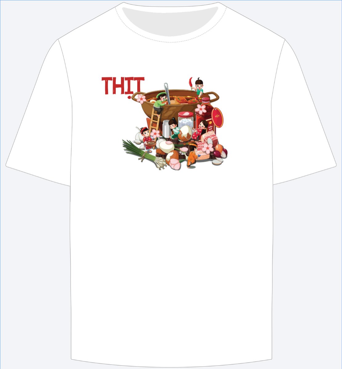 Mẫu Ao Thun Tết, Xuân, Thịt kho tàu, sự kiện, event — LayerPic