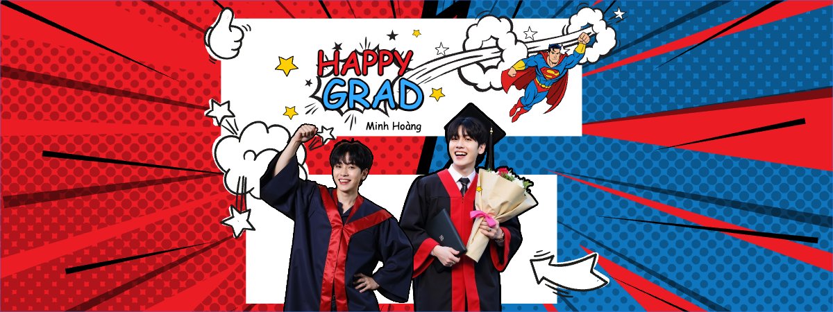 Mẫu Banner cầm tay Tốt nghiệp, kỉ yếu, Graduation, yearbook, sự kiện, event, giáo dục, education, superman — LayerPic