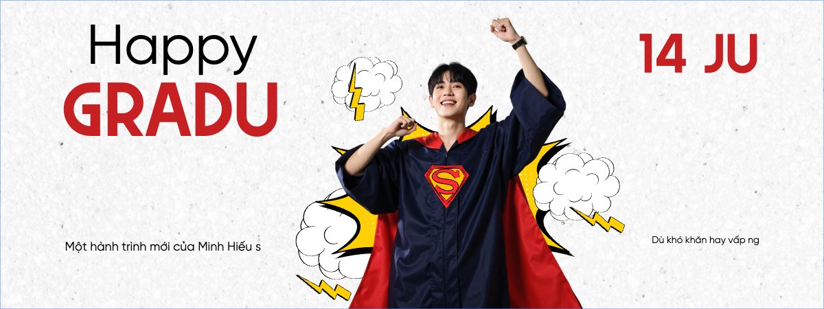 Mẫu Banner cầm tay Tốt nghiệp, kỉ yếu, Graduation, yearbook, sự kiện, event, giáo dục, education, superman — LayerPic