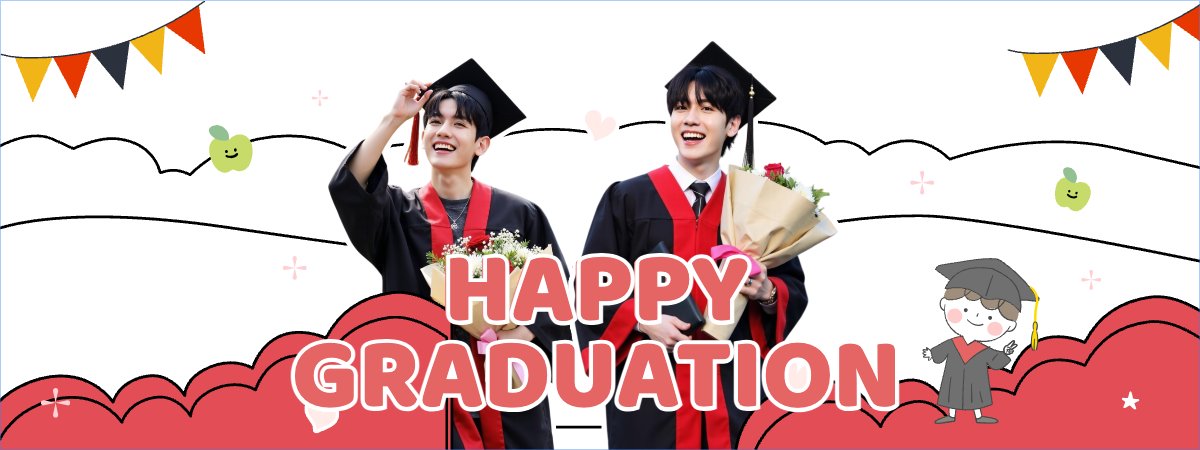Mẫu Banner cầm tay Tốt nghiệp, kỉ yếu, Graduation, yearbook, giáo dục, education, sự kiện, event, dễ thương — LayerPic